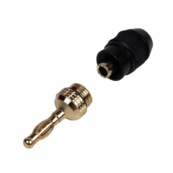 Main product image for 6-Pairs 24K Gold Plated Banana Plug Solderless Compression Style with Non-conductive Shell091-3623